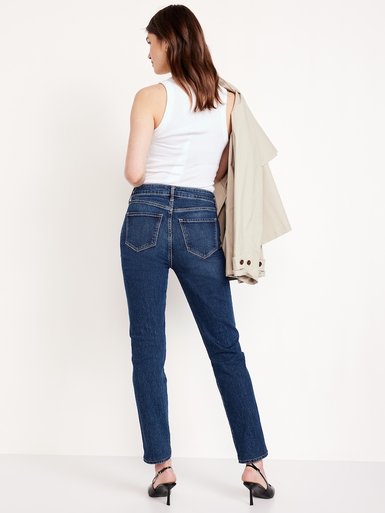 High-Waisted Vintage Slim Jeans