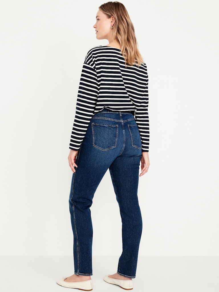 High-Waisted Vintage Slim Jeans