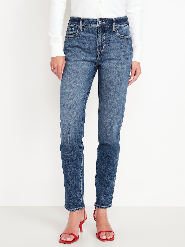 High-Waisted Vintage Slim Jeans