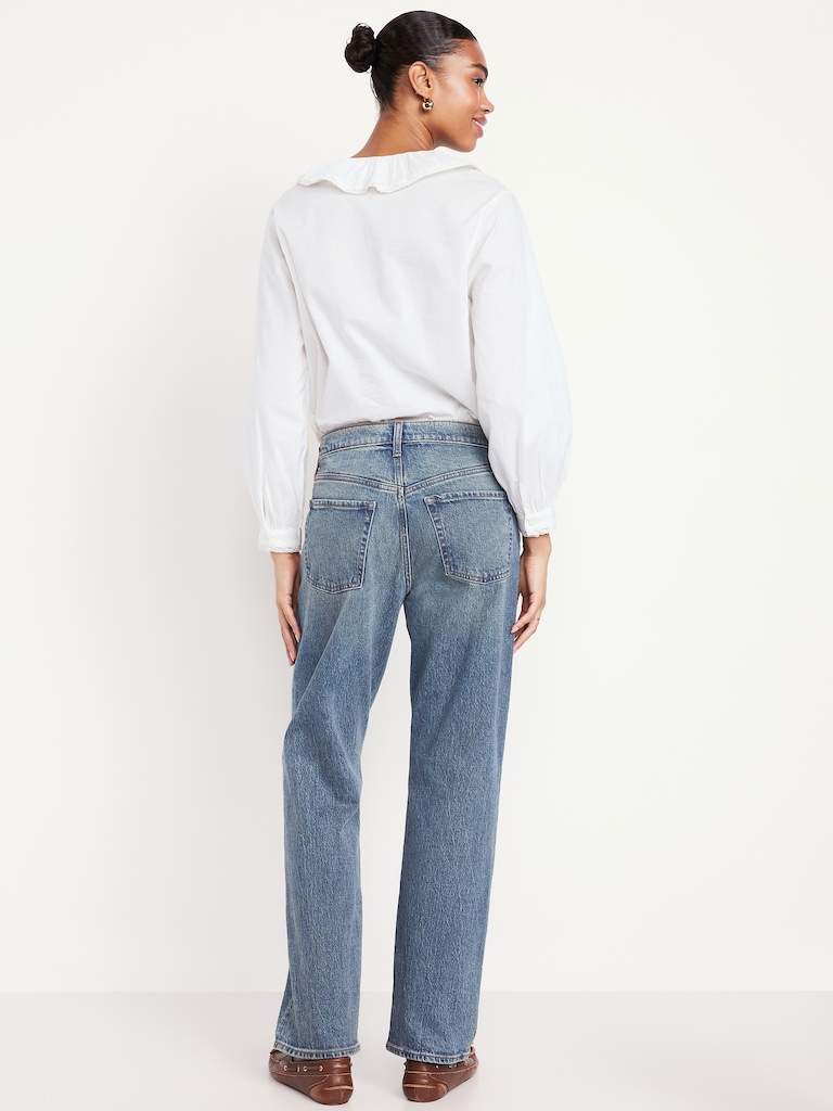 Low-Rise Slouchy Straight Jeans