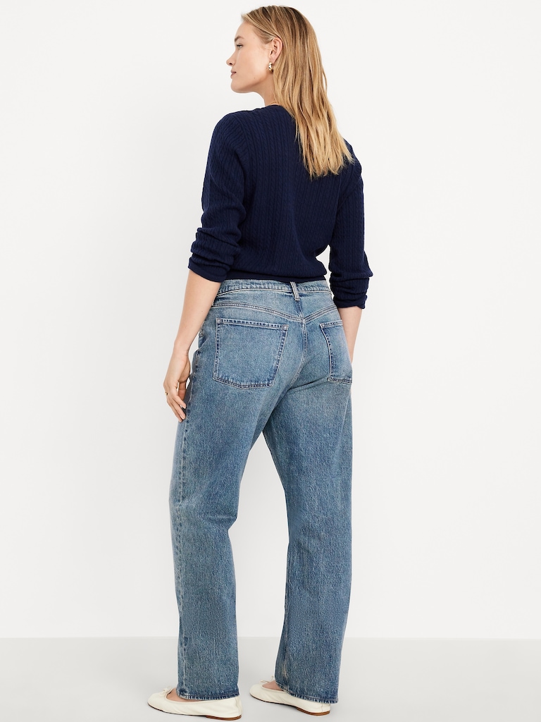Low-Rise Slouchy Straight Jeans