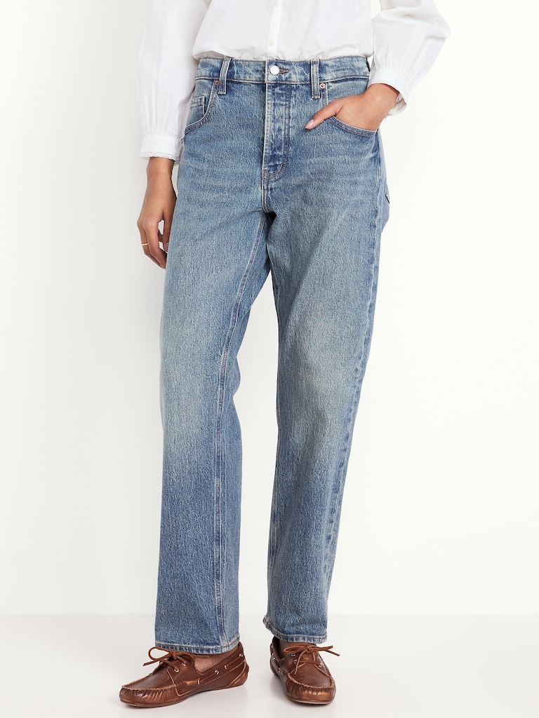 Low-Rise Slouchy Straight Jeans