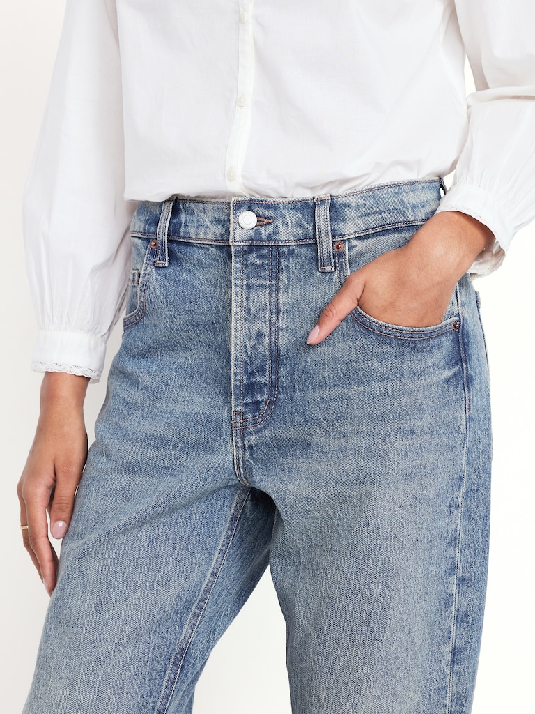 Low-Rise Slouchy Straight Jeans