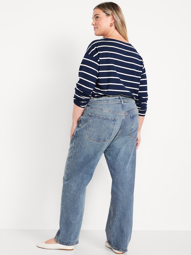 Low-Rise Slouchy Straight Jeans
