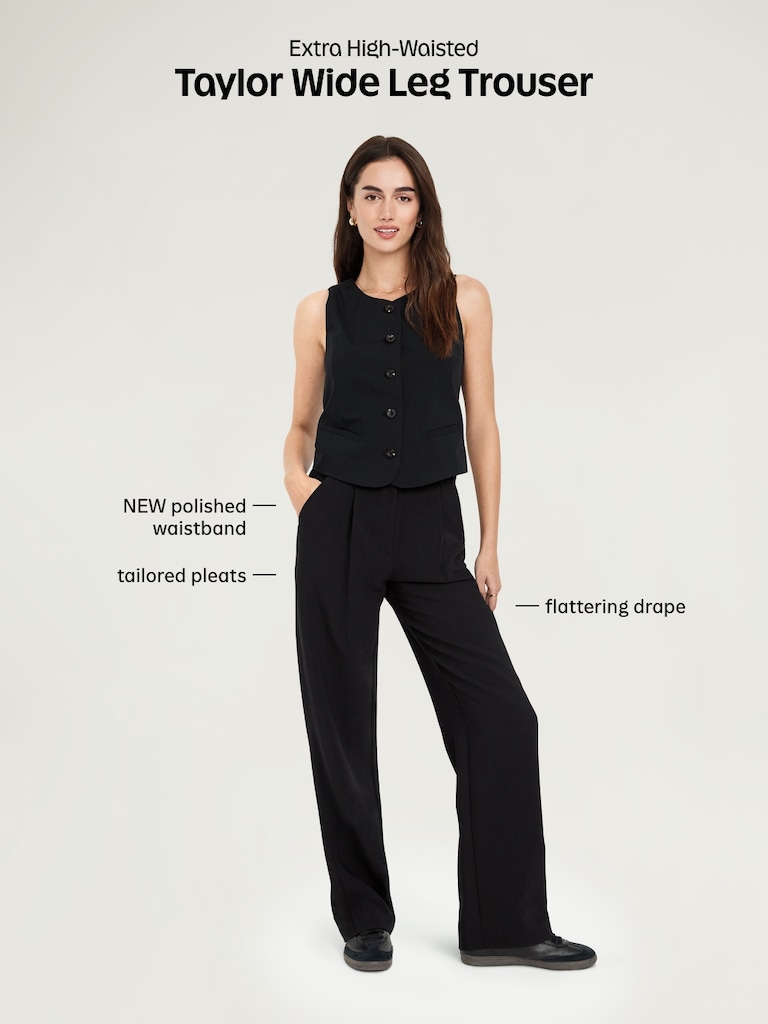 Extra High-Waisted Taylor Wide-Leg Trouser Pants