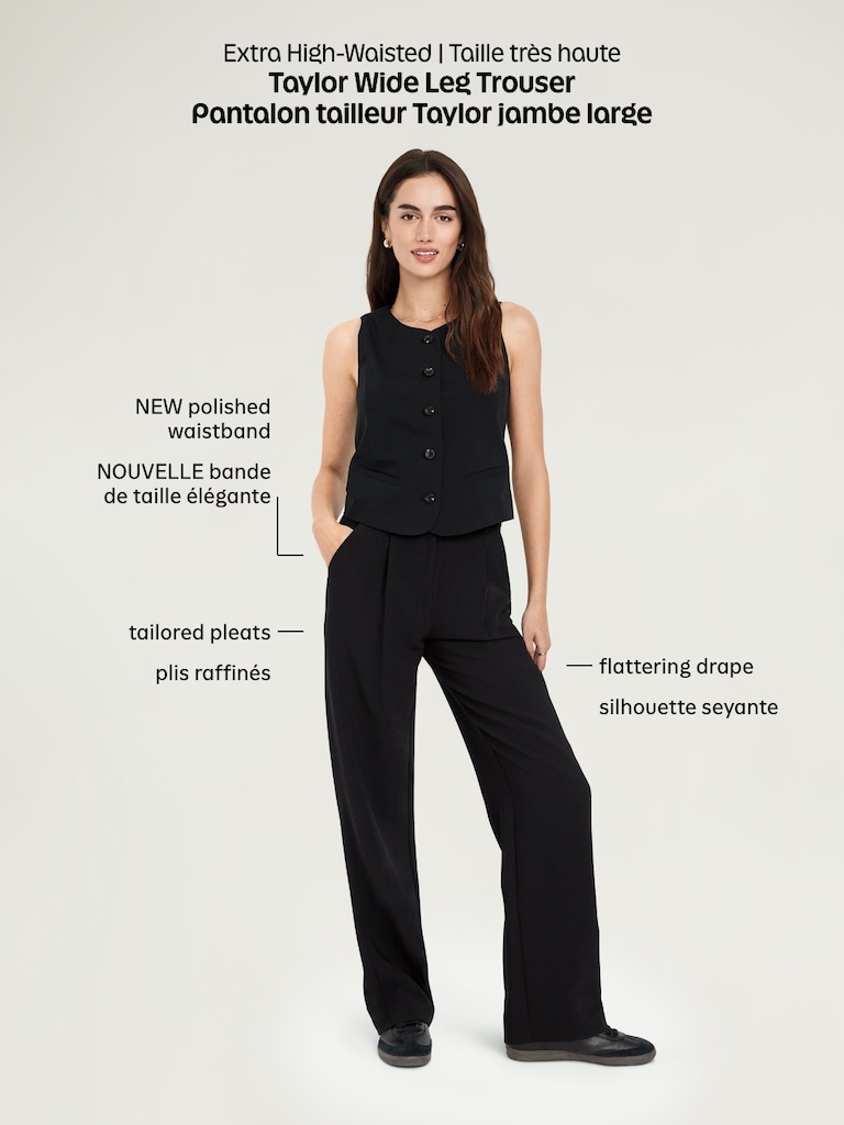 Extra High-Waisted Taylor Wide-Leg Trouser Pants