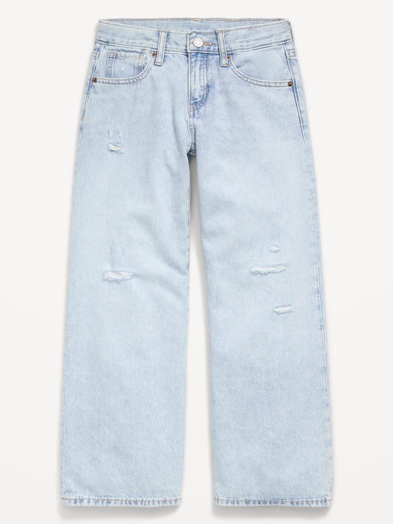 Mid-Rise Super Baggy Wide-Leg Jeans for Girls