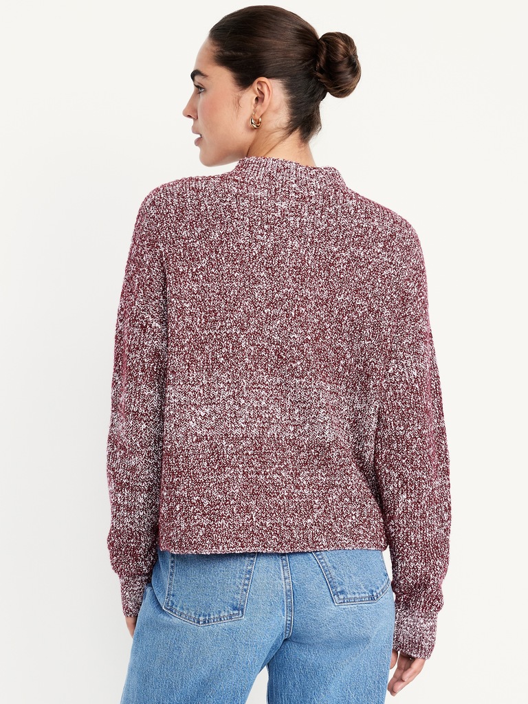 SoSoft Cropped Mock-Neck Sweater