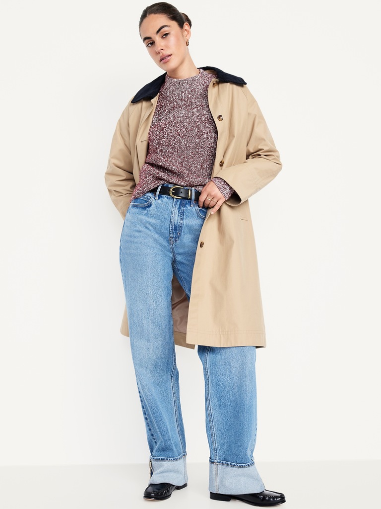 SoSoft Cropped Mock-Neck Sweater