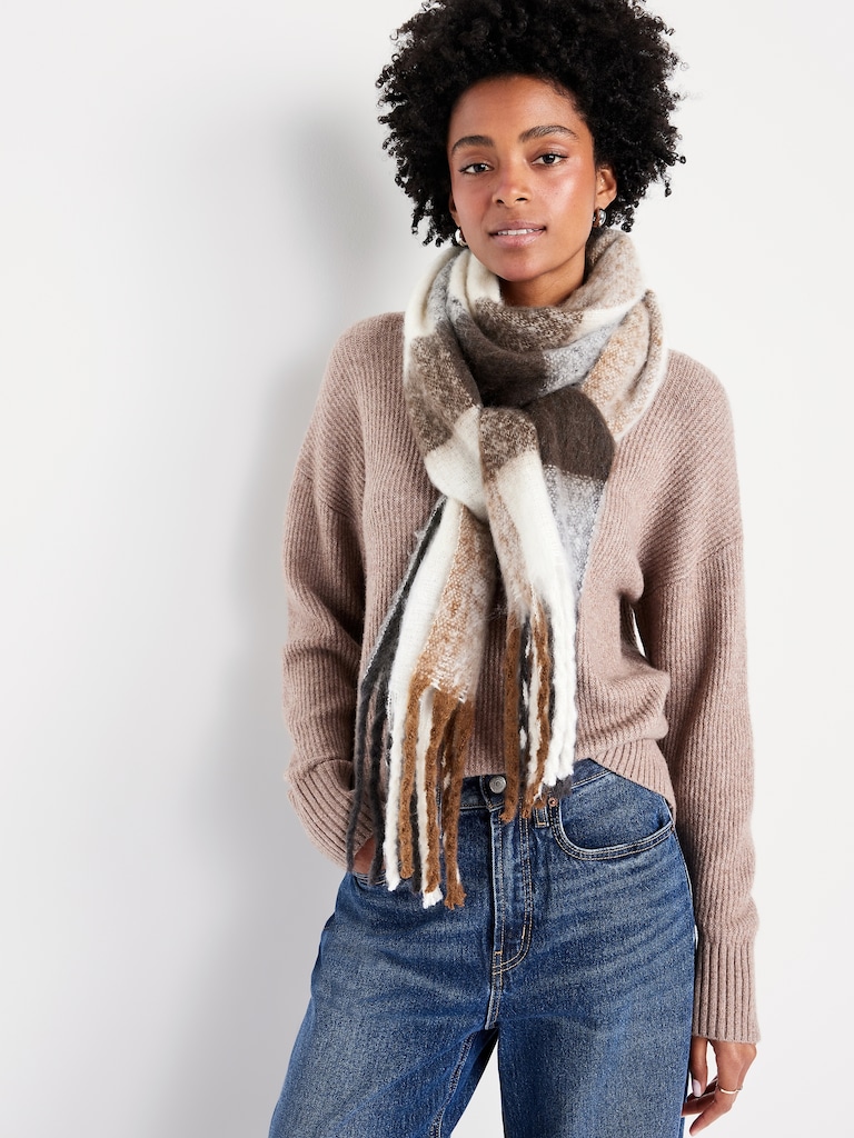 Brushed Fringed Scarf
