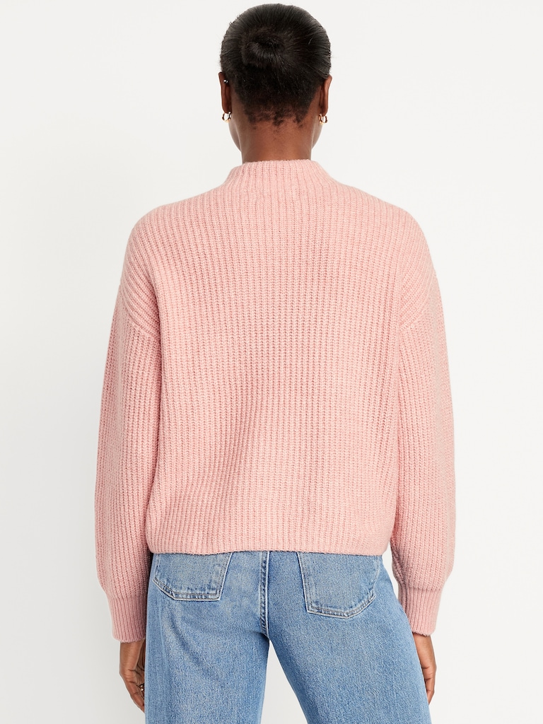 SoSoft Cropped Mock-Neck Sweater