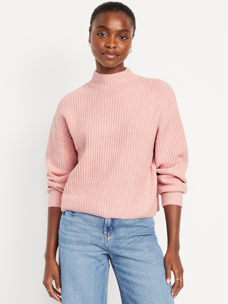 SoSoft Cropped Mock-Neck Sweater