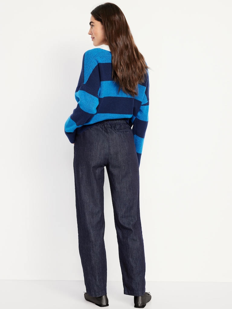 High-Waisted Billie Straight Ankle Trouser