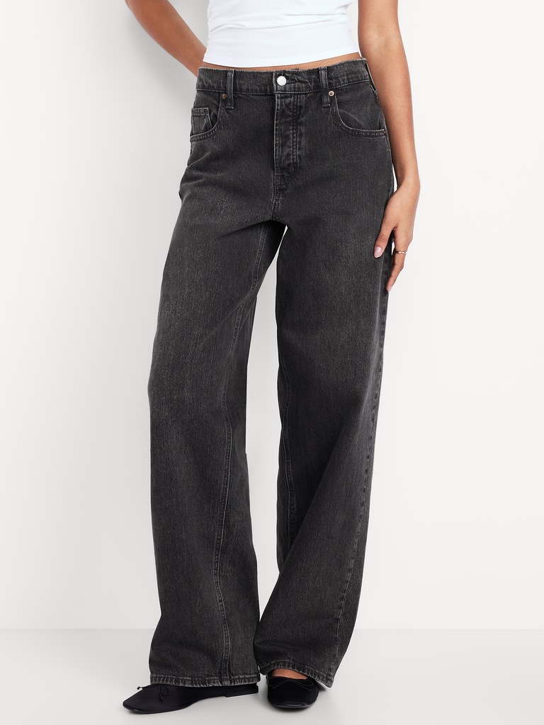 Low-Rise Slouchy Wide-Leg Jeans