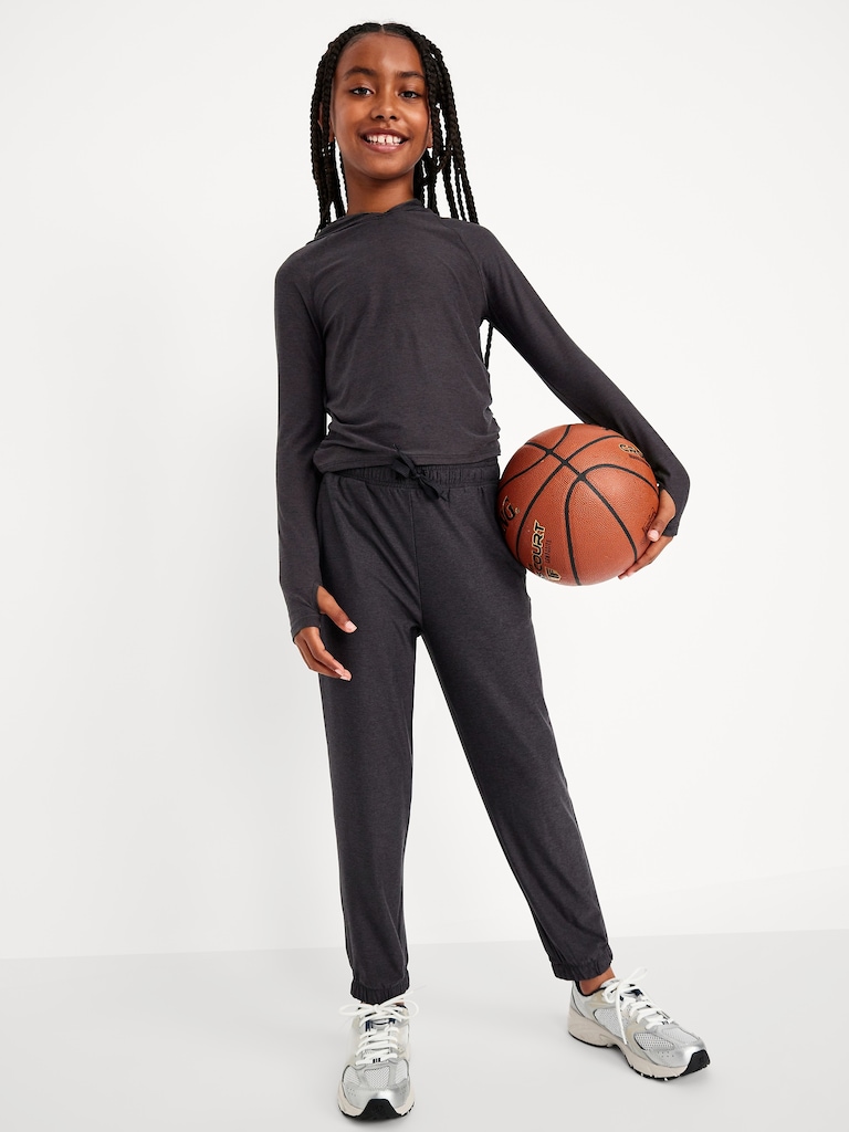 CloudMotion Side-Ruched Performance Hoodie for Girls