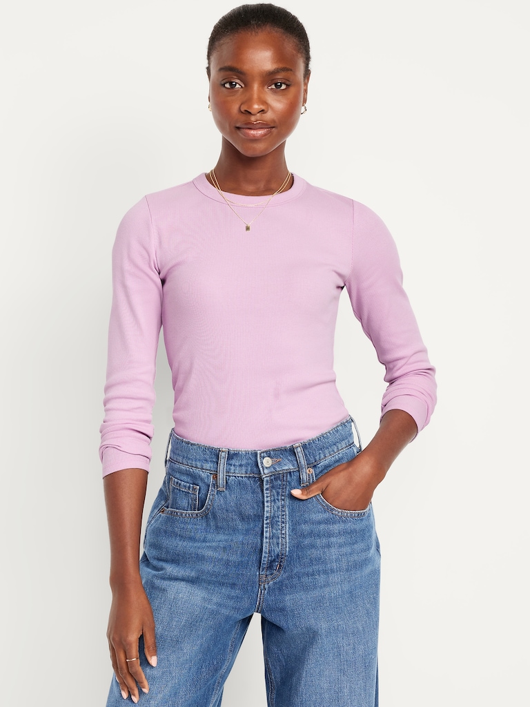 Snug Long-Sleeve Crew-Neck T-Shirt