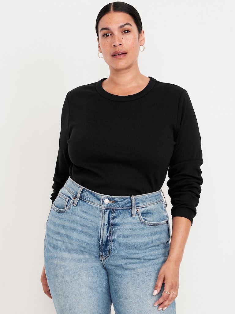 Snug Long-Sleeve Crew-Neck T-Shirt