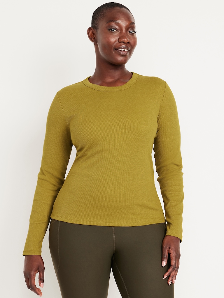 Snug Long-Sleeve Crew-Neck T-Shirt