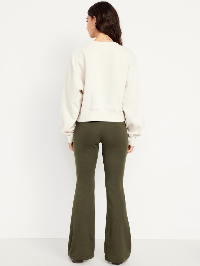 High-Waisted Fleece-Lined Flared Leggings