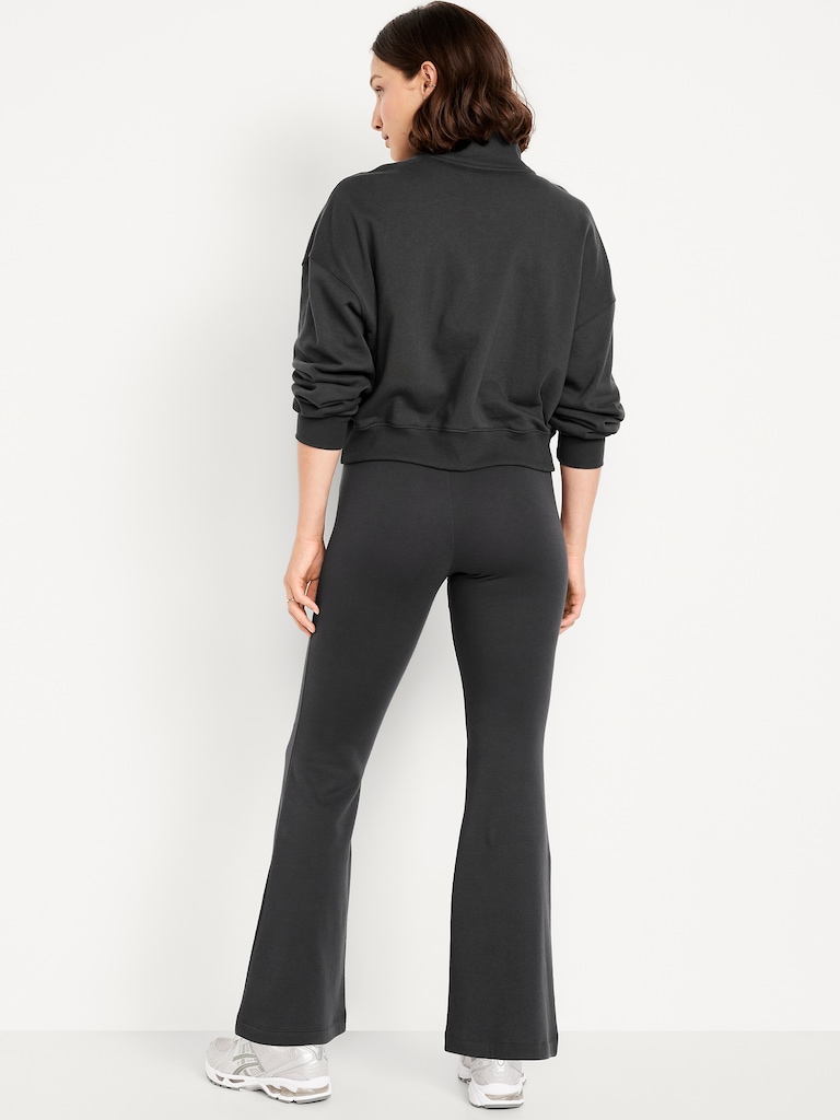 High-Waisted Fleece-Lined Flared Leggings