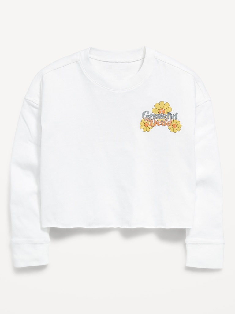 Grateful Dead™ Long-Sleeve Cropped T-Shirt for Girls
