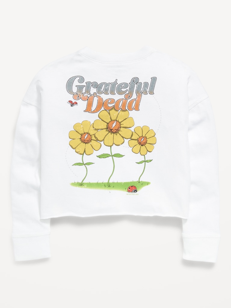 Grateful Dead™ Long-Sleeve Cropped T-Shirt for Girls