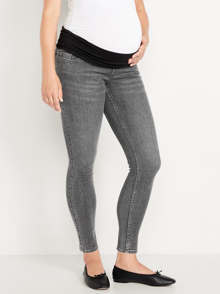 Maternity Rollover-Panel 360° Stretch Super-Skinny Jeans