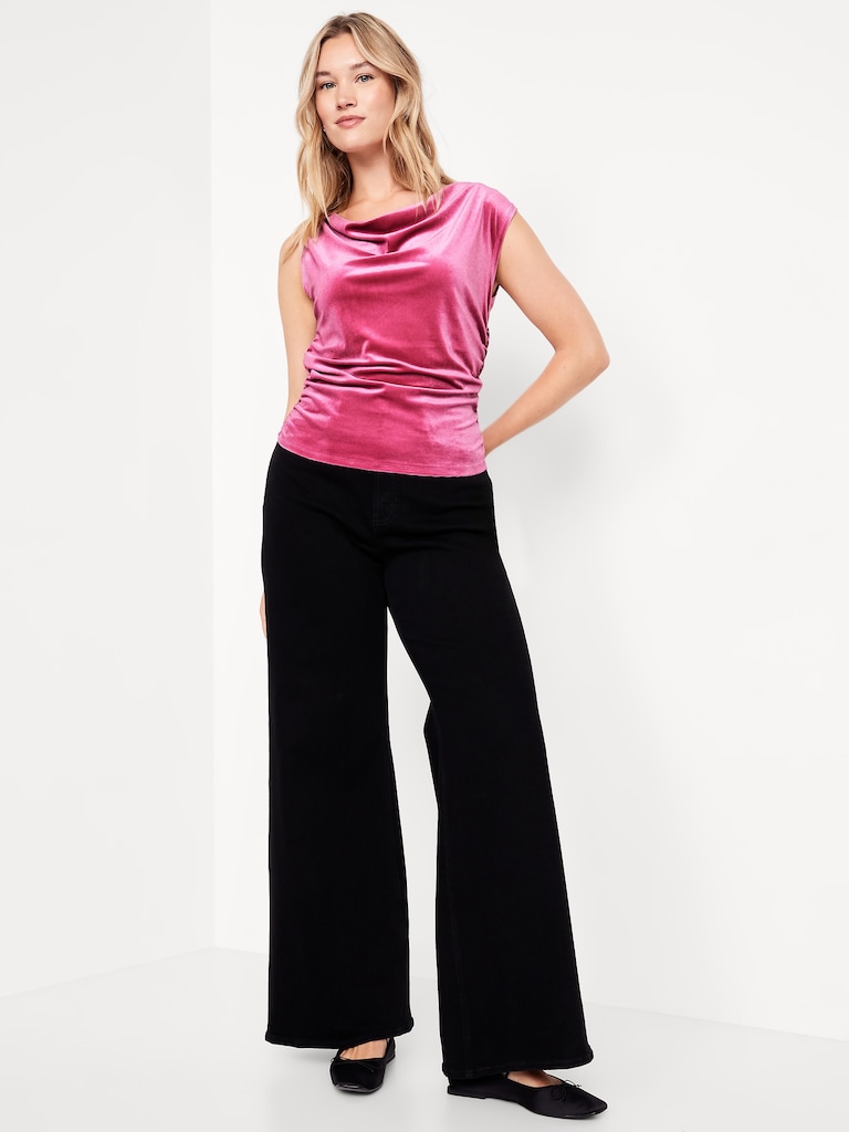 Velvet Ruched Top