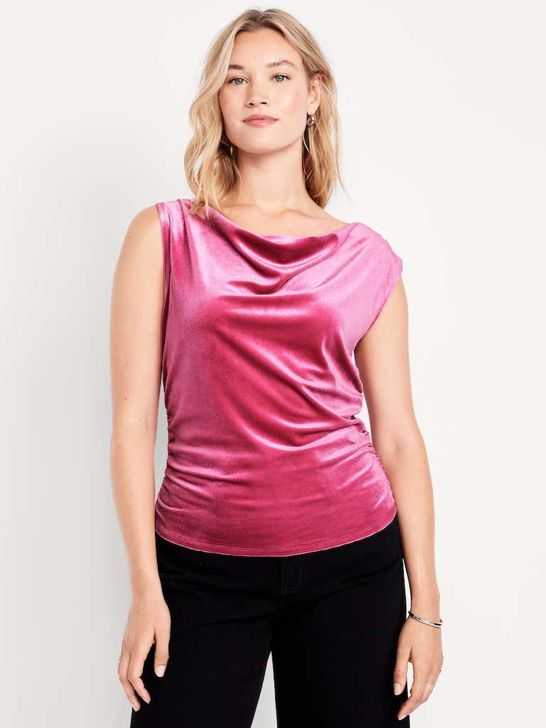 Velvet Ruched Top