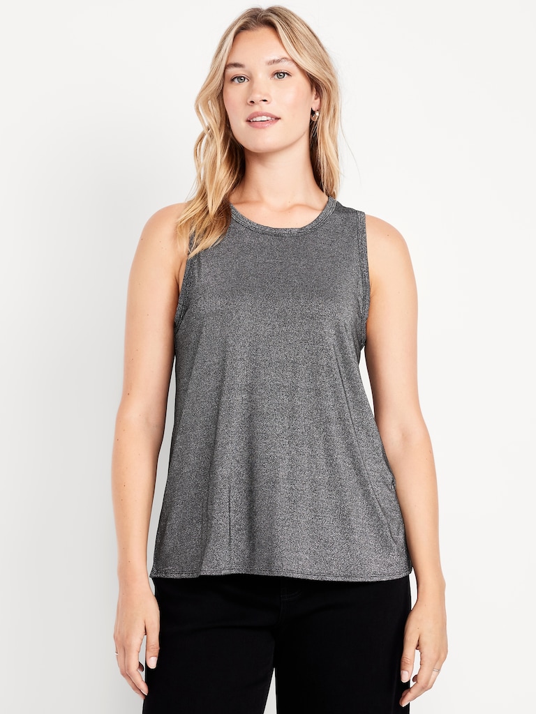 Luxe High-Neck Shine Top