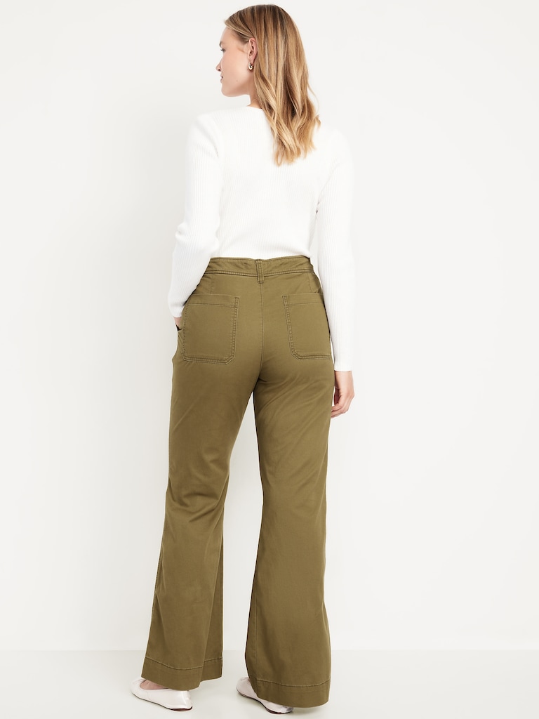 Mid-Rise Flare Pants
