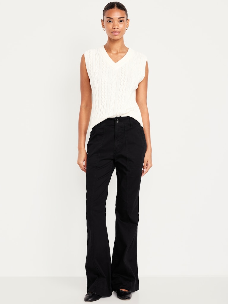 Mid-Rise Flare Pants