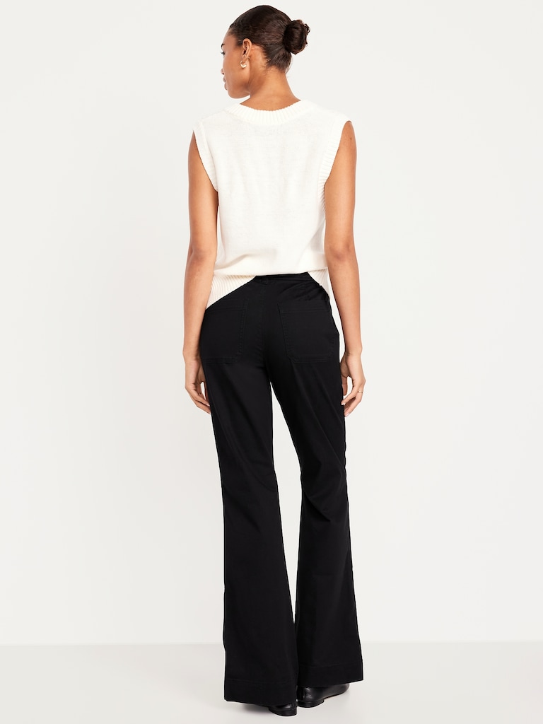 Mid-Rise Flare Pants