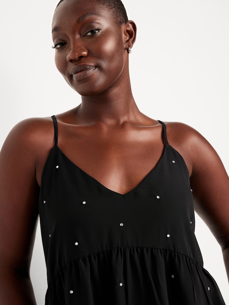 Embellished Cami Peplum Top