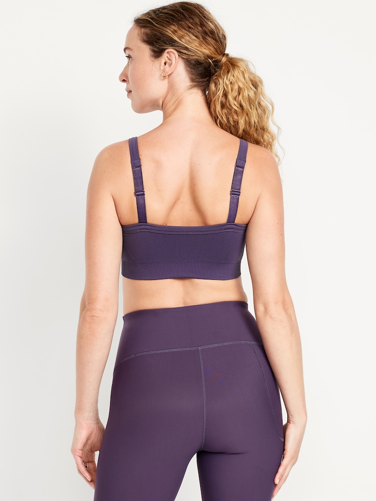 Light Support Fluid Seamless Ribbed Sports Bra