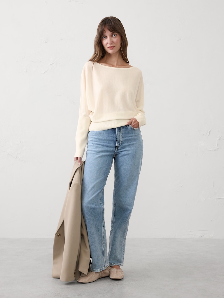 Merino Wool Boatneck Sweater