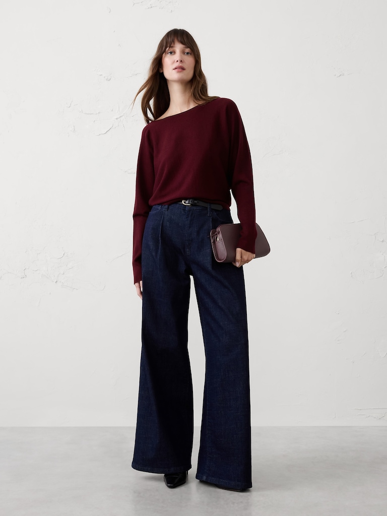 Merino Wool Boatneck Sweater