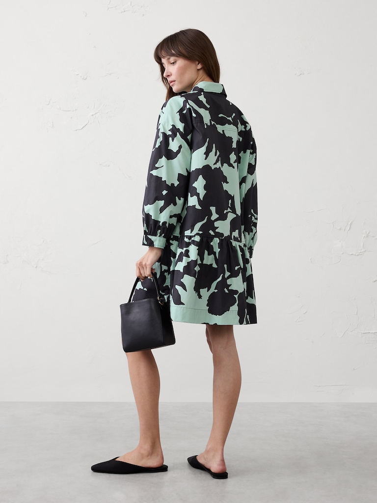 Puff-Sleeve Tiered Mini Dress