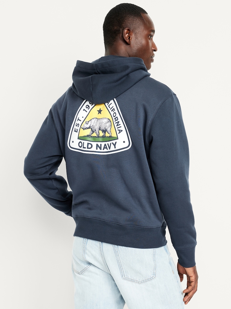 Oversized Logo Pullover Hoodie for Men