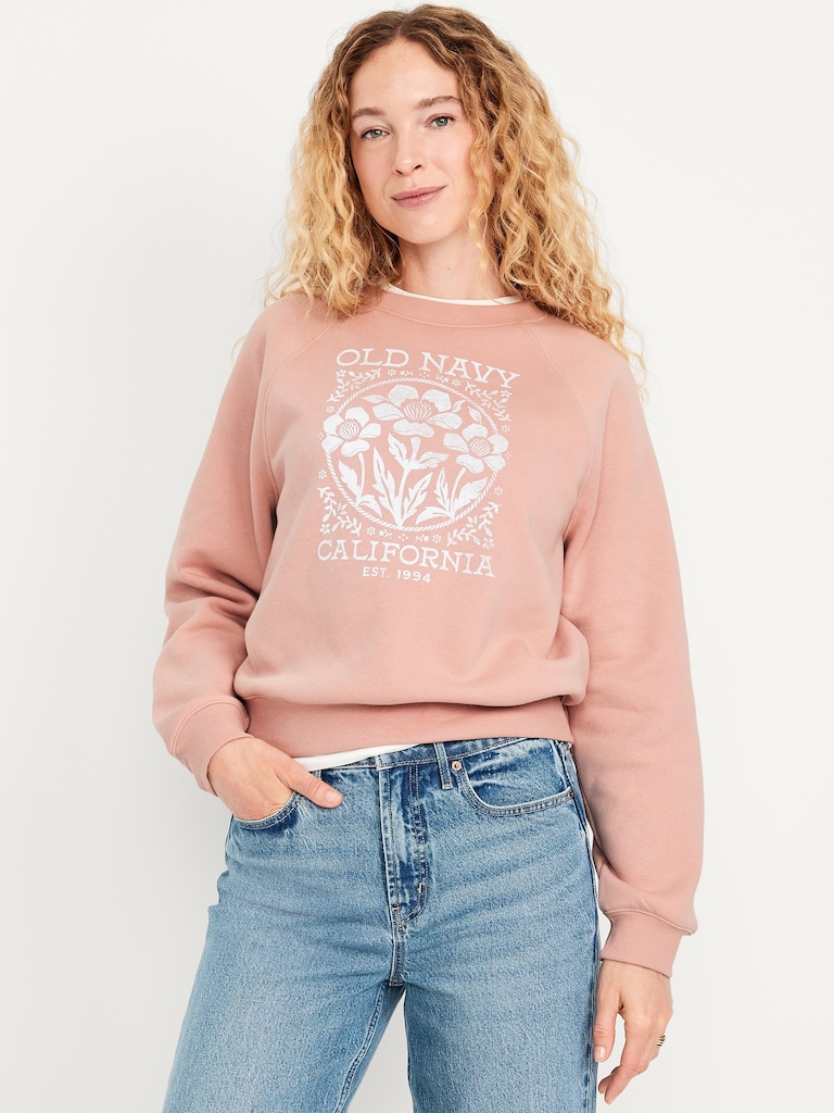Vintage Crew-Neck Logo-Graphic Sweatshirt