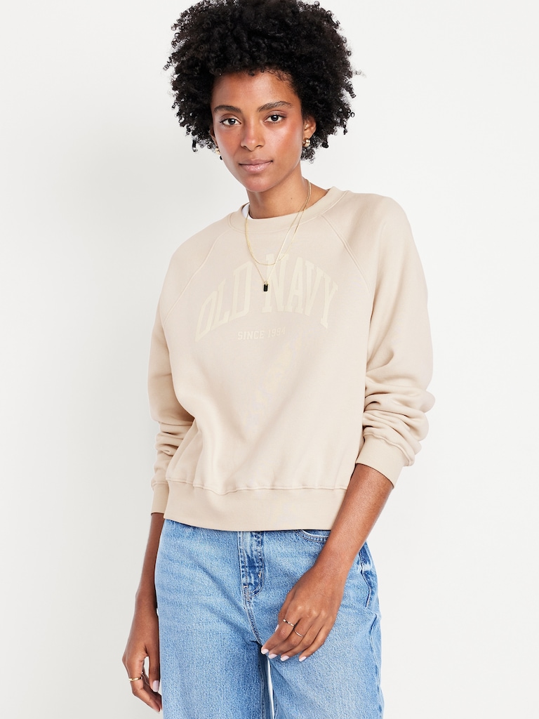 Vintage Crew-Neck Logo-Graphic Sweatshirt