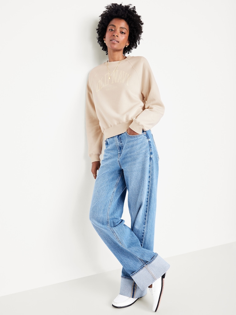 Vintage Crew-Neck Logo-Graphic Sweatshirt