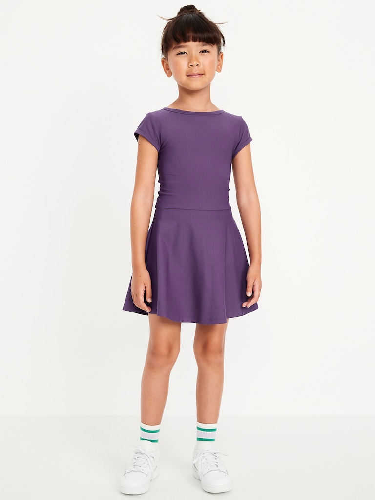 PowerSoft Short-Sleeve Athletic Dress for Girls