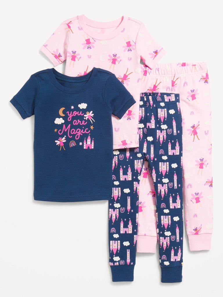 Snug-Fit Graphic Pajama 4-Piece for Toddler & Baby