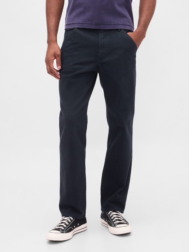 Relaxed Straight Utility Khakis
