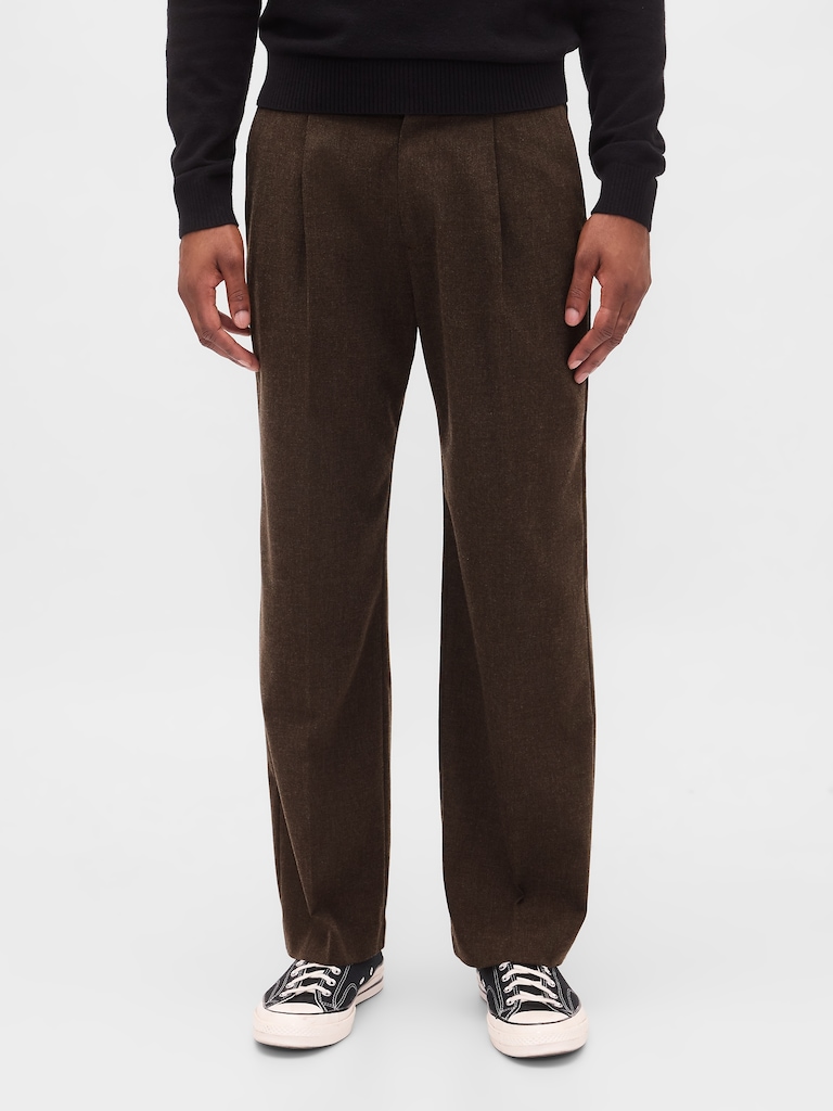 365 Wool-Blend Relaxed Trousers