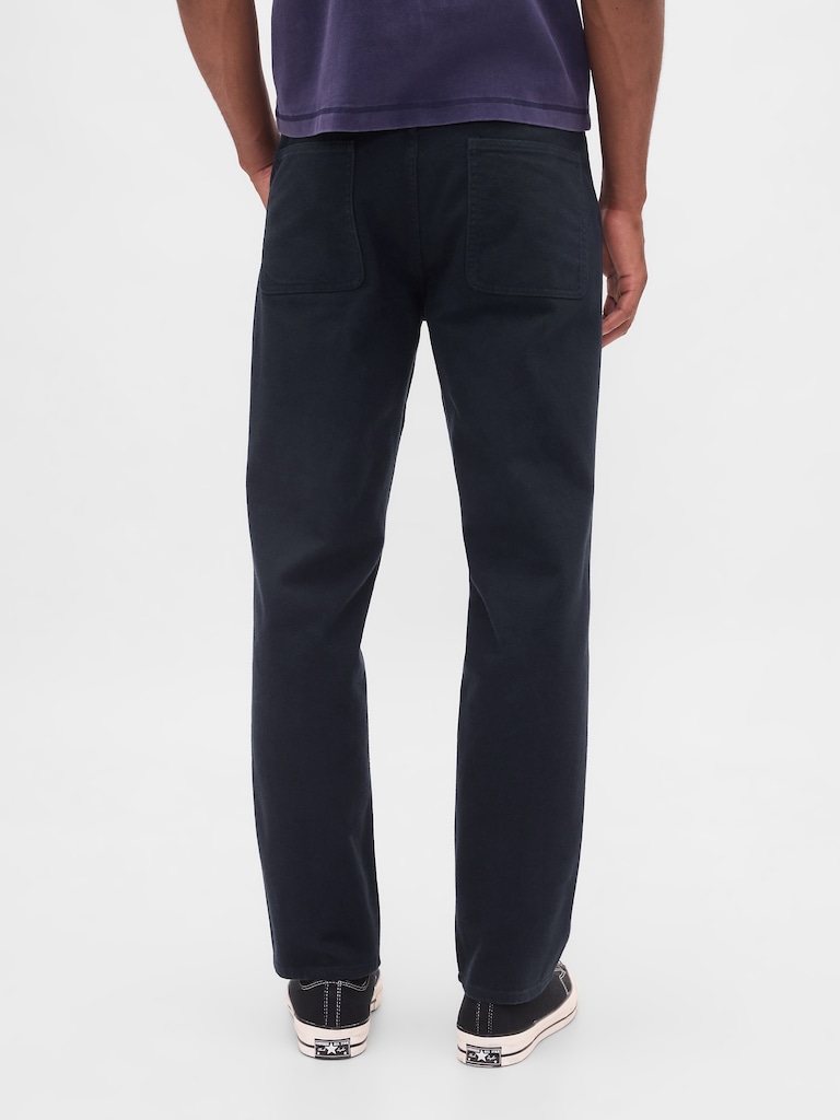 Relaxed Straight Utility Khakis