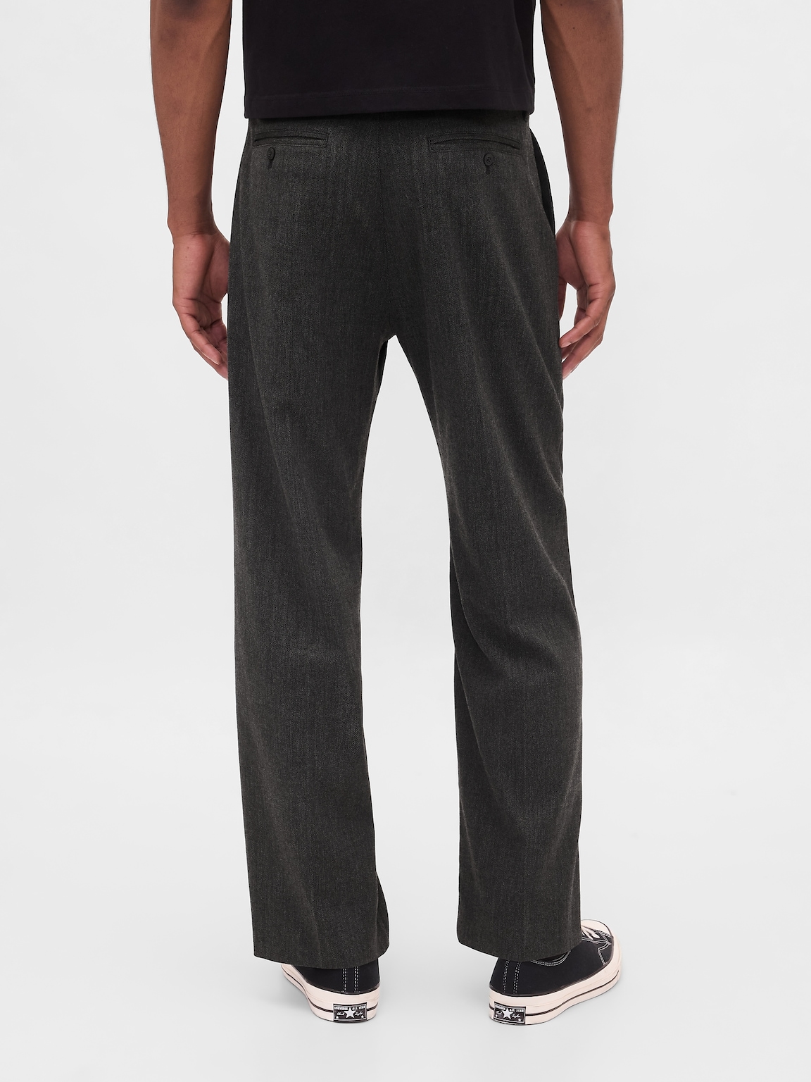 365 Wool-Blend Relaxed Trousers