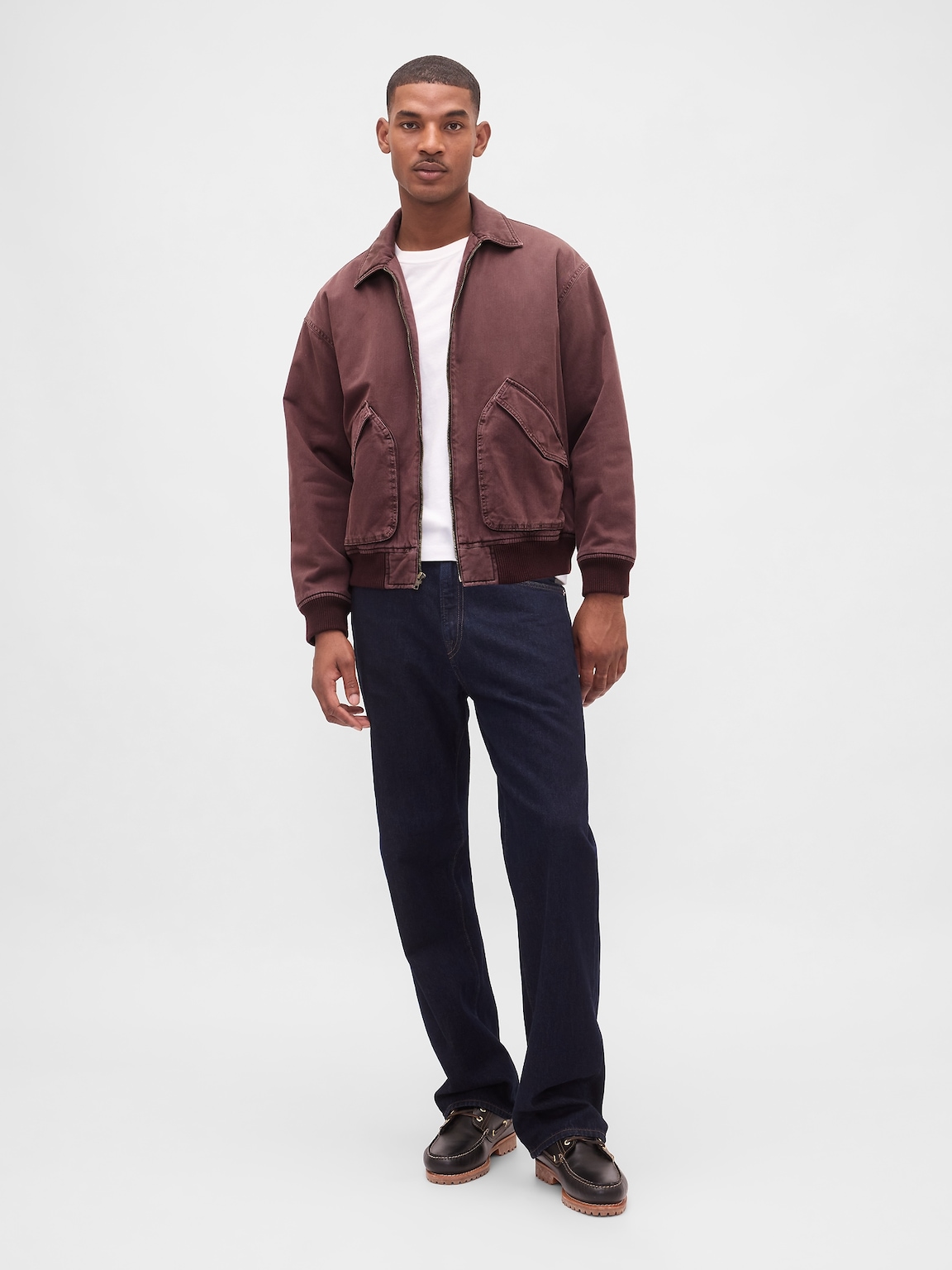 Washed Twill Bomber Jacket