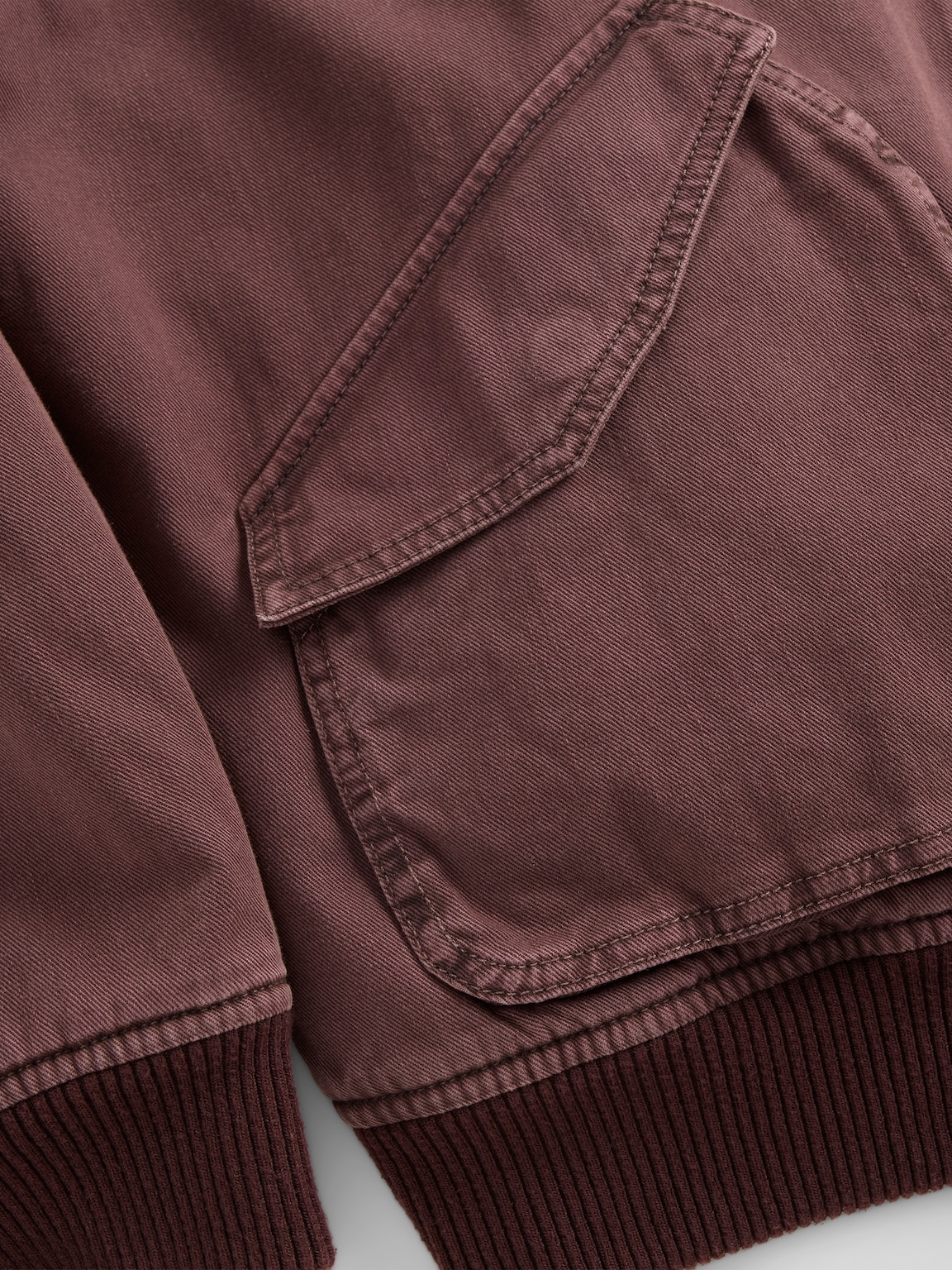 Washed Twill Bomber Jacket